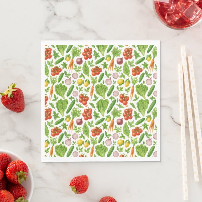 Servilleta De Papel Vegetable Garden Party Napkins | Fresh Market Tabl (In situ)