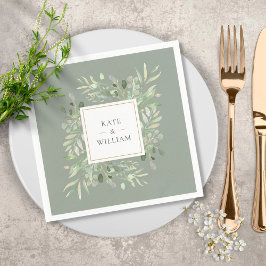 Servilleta De Papel Vegetación acuática deja verde a la sabia