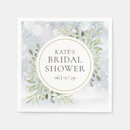 Servilleta De Papel Vegetación de color de agua de invierno