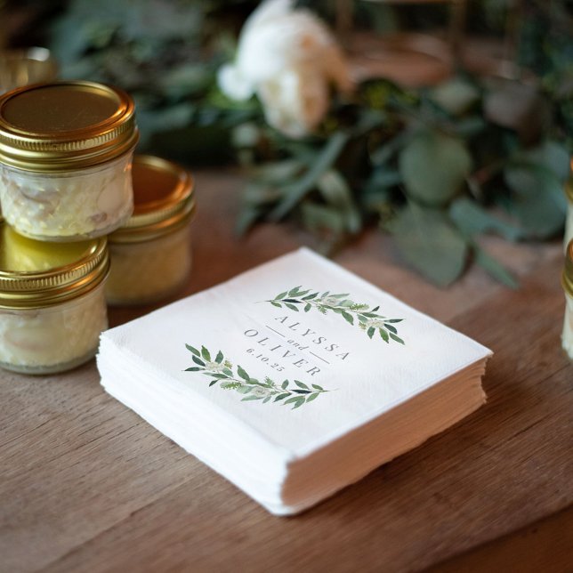 Servilleta De Papel Vegetación Elegante Napkins Wedding (Subido por el creador)