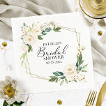 Servilleta De Papel Vegetación Gométrica Floral Floral Floral Bridal S<br><div class="desc">Vegetación Geométrica Floral Floral Bridal Shower Napkins</div>