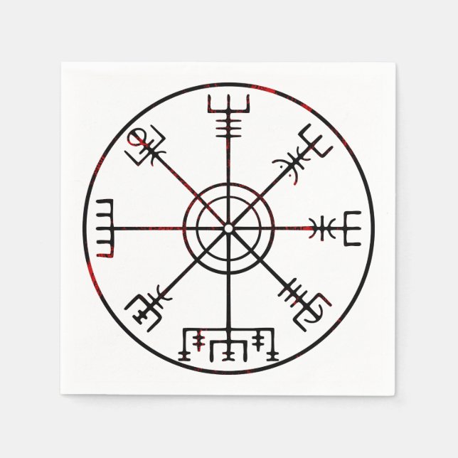 Servilleta De Papel Vegvisir Rutas de protección islandesas (Anverso)