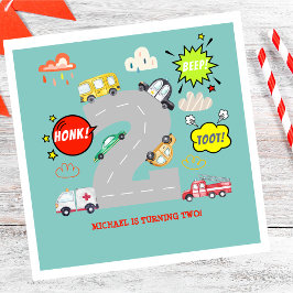 Servilleta De Papel Vehículos de pitido de hongos para niños cumpleaño