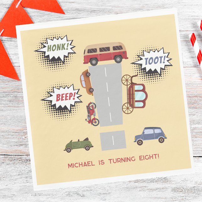 Servilleta De Papel Vehículos retro de pitido de hongos cumpleaños cum (Subido por el creador)