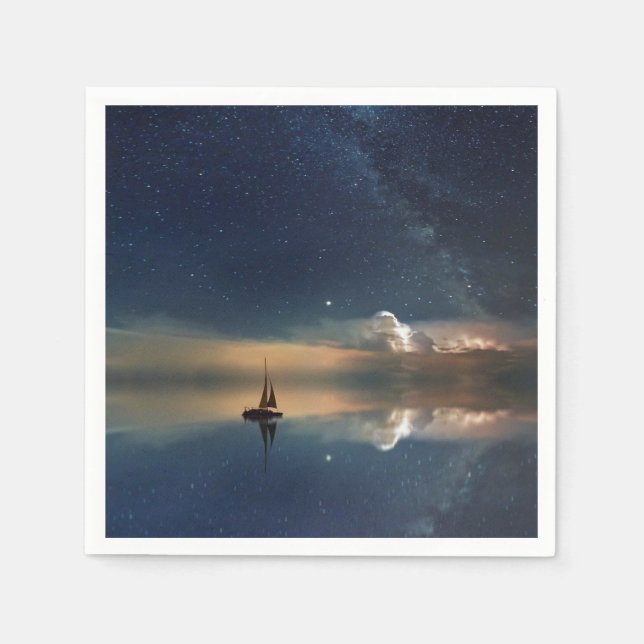 Servilleta De Papel Vela lejos de las nubes (Anverso)