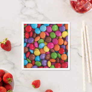 Servilleta De Papel Velas coloridas, Botones de golosinas, Dulces, Com