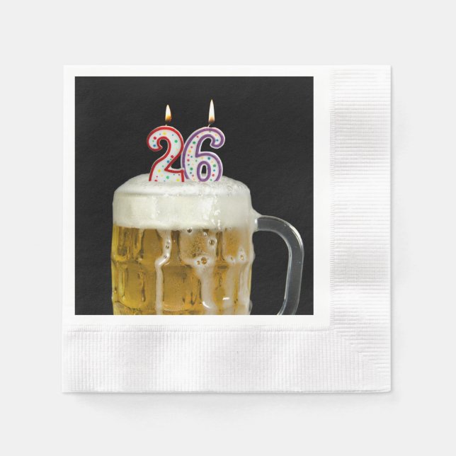 Servilleta De Papel velas de 26 años en la cerveza (Anverso)