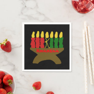 Servilleta De Papel Velas de Kwanzaa