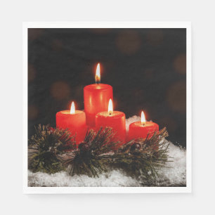 Servilleta De Papel Velas de Navidades festivos