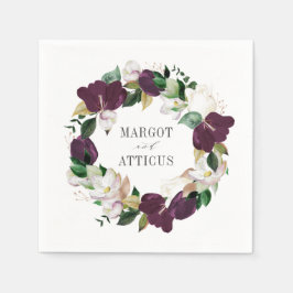 Servilleta De Papel Velvet Magnolias | Boda Napkin personalizado