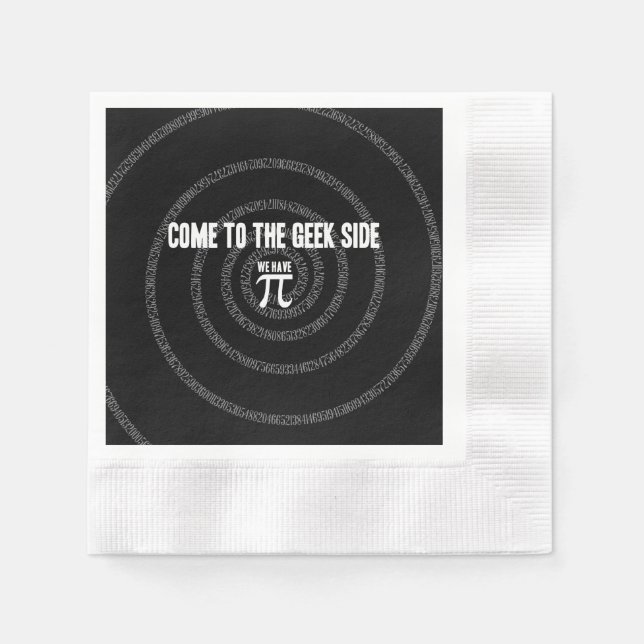 Servilleta De Papel Ven al lado geek por Pi (Anverso)