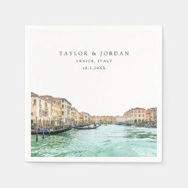 Servilleta De Papel Venecia Italia Boda Papel Cocktail Napkin
