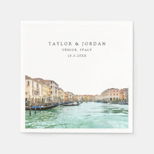 Servilleta De Papel Venecia Italia Boda Papel Cocktail Napkin
