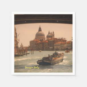 Servilleta De Papel Venecia Italia Gran Canal Vintage