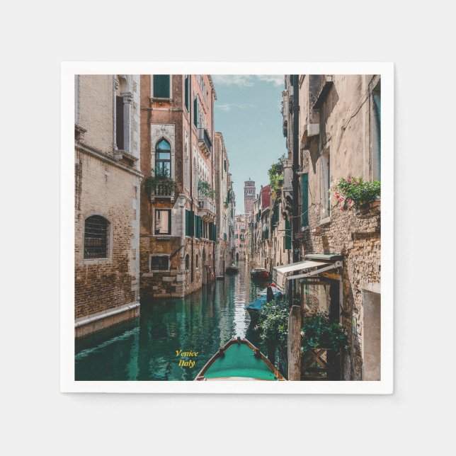 Servilleta De Papel Venecia Italia La Ciudad Flotante (Anverso)