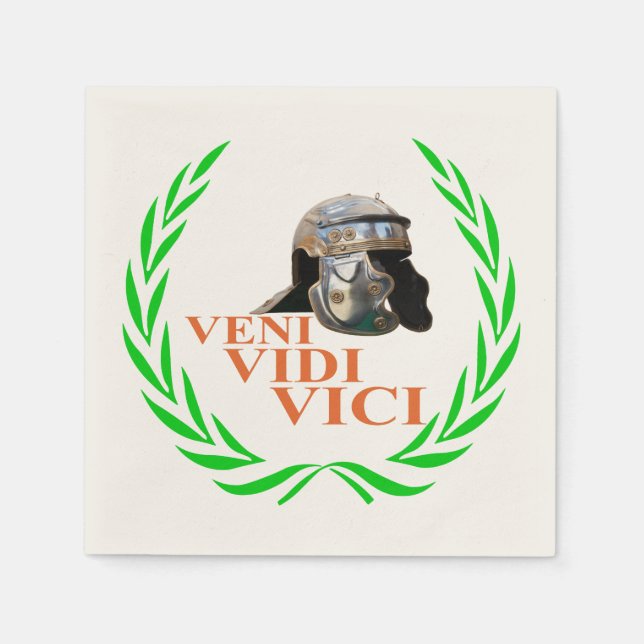Servilleta De Papel Veni Vidi Vici (Anverso)