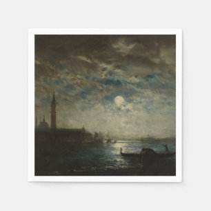 Servilleta De Papel Venise et le Campanile au Clair de Lune