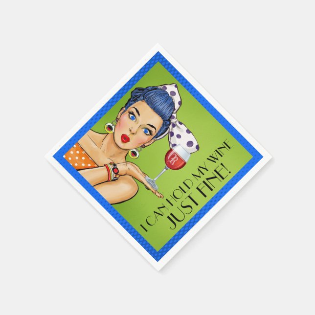 Servilleta De Papel VENTA! Humor Retro Wine (Fiesta) Cocktail Napkins (Borde)