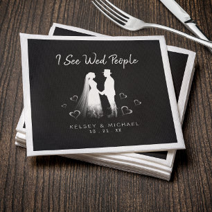 Servilleta De Papel Veo gente casada Gótico Fantasma Boda de Halloween