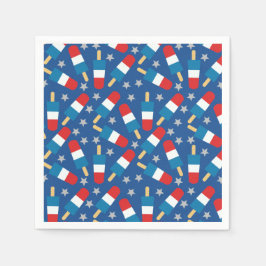 Servilleta De Papel Verano 4 de Julio Popsicles Patrióticos