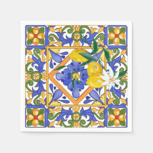Servilleta De Papel Verano,cítricos,siciliano,estilo mediterráneo,limó