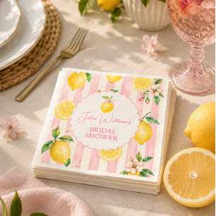 Servilleta De Papel Verano de Limonada Rosa Desayuno Nupcial