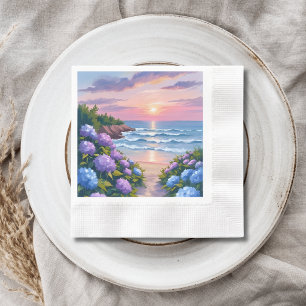 Servilleta De Papel Verano de Nueva Inglaterra Pintura de playa de H
