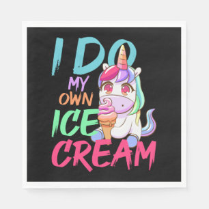 Servilleta De Papel Verano divertido de helados de unicornio