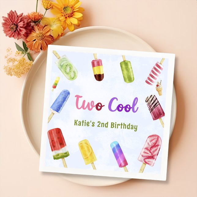 Servilleta De Papel Verano dos Guay Popsicle 2ª Napkins de Cumpleaños (Subido por el creador)