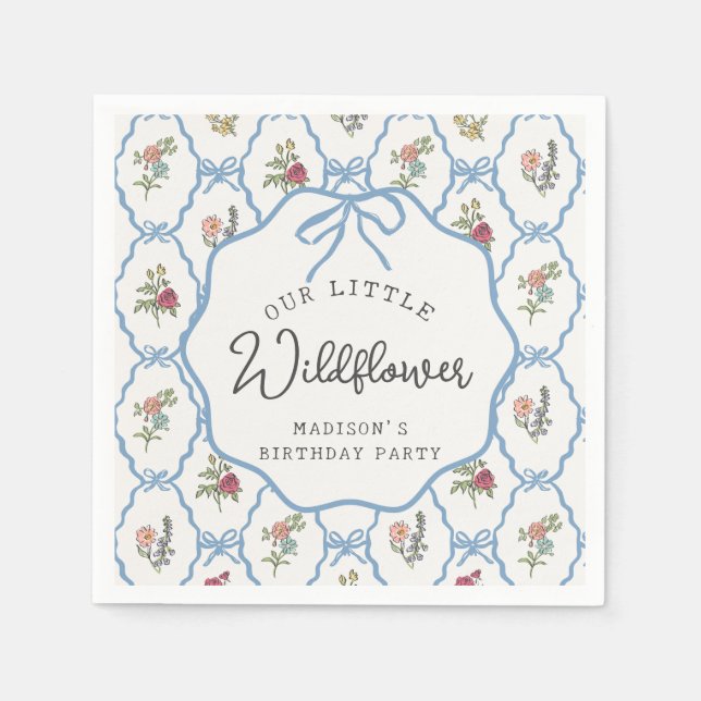 Servilleta De Papel Verano Fiesta Bright Floral Birday Party (Anverso)