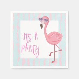 Servilleta De Papel Verano Flamingo "Es Un Fiesta"