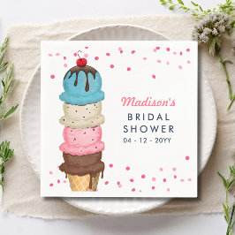 Servilleta De Papel Verano Ice Cream Moderno Bridal Shower Gracias
