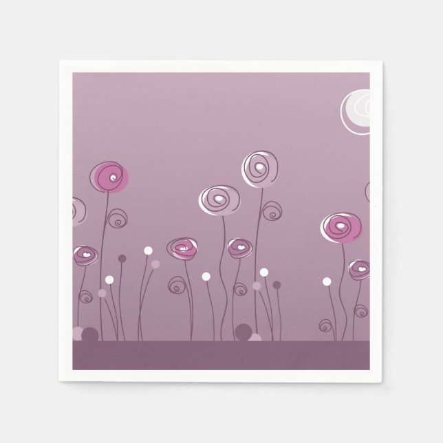 Servilleta De Papel Verano morado (Anverso)
