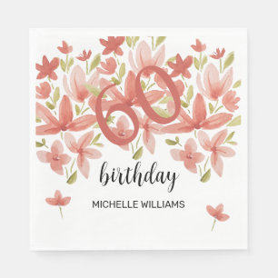 Servilleta De Papel Verano primavera vibrante jardín acuarela Flora