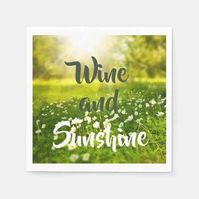 Servilleta De Papel Verano Sunshine Fun Wine (Anverso)