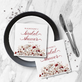 Servilleta De Papel Verano tardío Wildflower Boho Bridal Shower