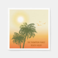 Verano Tropical Con Pájaros Del Sol Y Palmeras