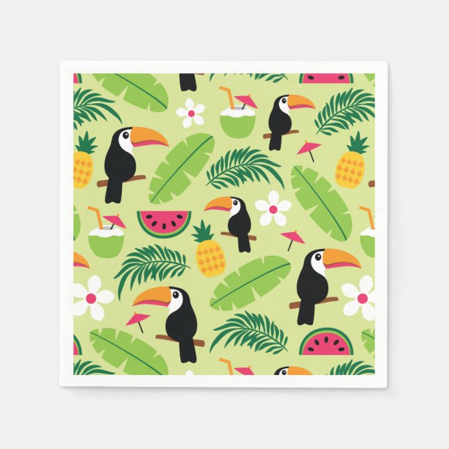 Servilleta De Papel Verano Tropical Turco (Anverso)