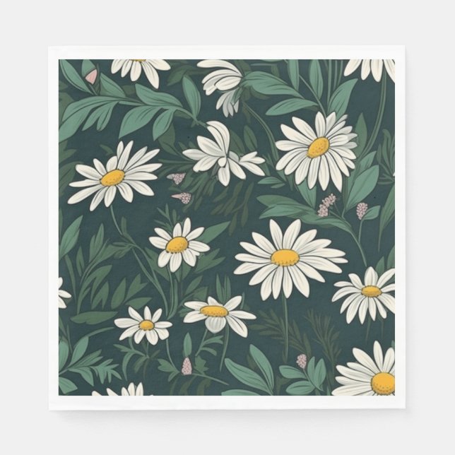 Servilleta De Papel Verano White Daisy Meadow (Anverso)
