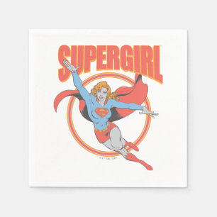 Servilleta De Papel Verdadera Superchica Vintage Flying Graphic