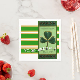 Servilleta De Papel Verdadero Corazón Irlandés St Patrick's Day PPN01