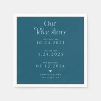 Verde azulada nuestra historia de amor Retro Boda