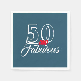 Servilleta De Papel Verde azulado 50 y fabulosa fiesta de cumpleaños