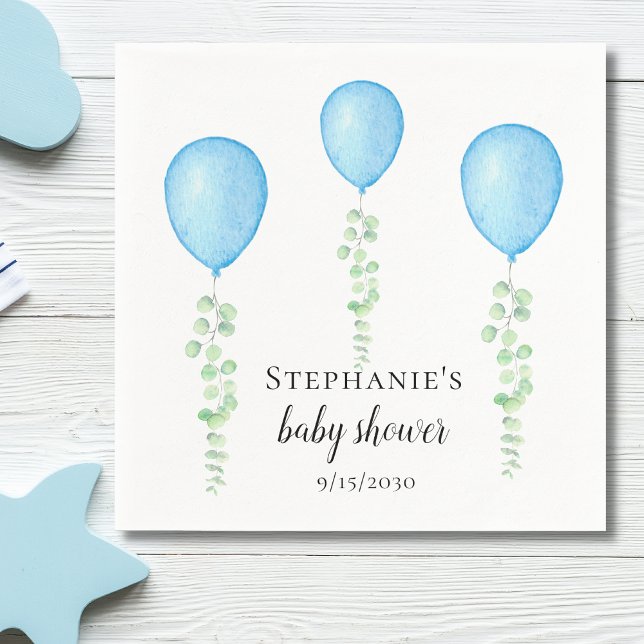 Servilleta De Papel Verde Baby Shower de globo azul (Subido por el creador)