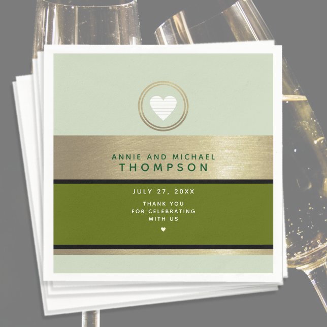 Servilleta De Papel Verde boda moderno (Subido por el creador)