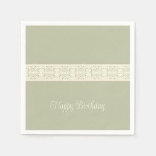 Servilleta De Papel Verde Claro Y Rosa