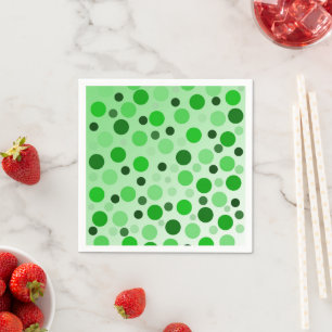 Servilleta De Papel Verde con puntos de polka envidiables,