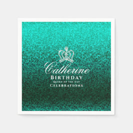 Servilleta De Papel Verde de la multitud que brilla