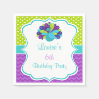 Verde de pavo real y morado