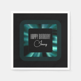 Servilleta De Papel Verde esmeralda moderno